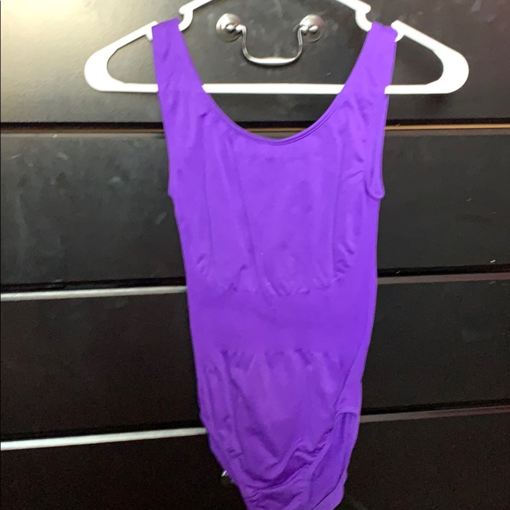 purple gymnastics/dance leotard
